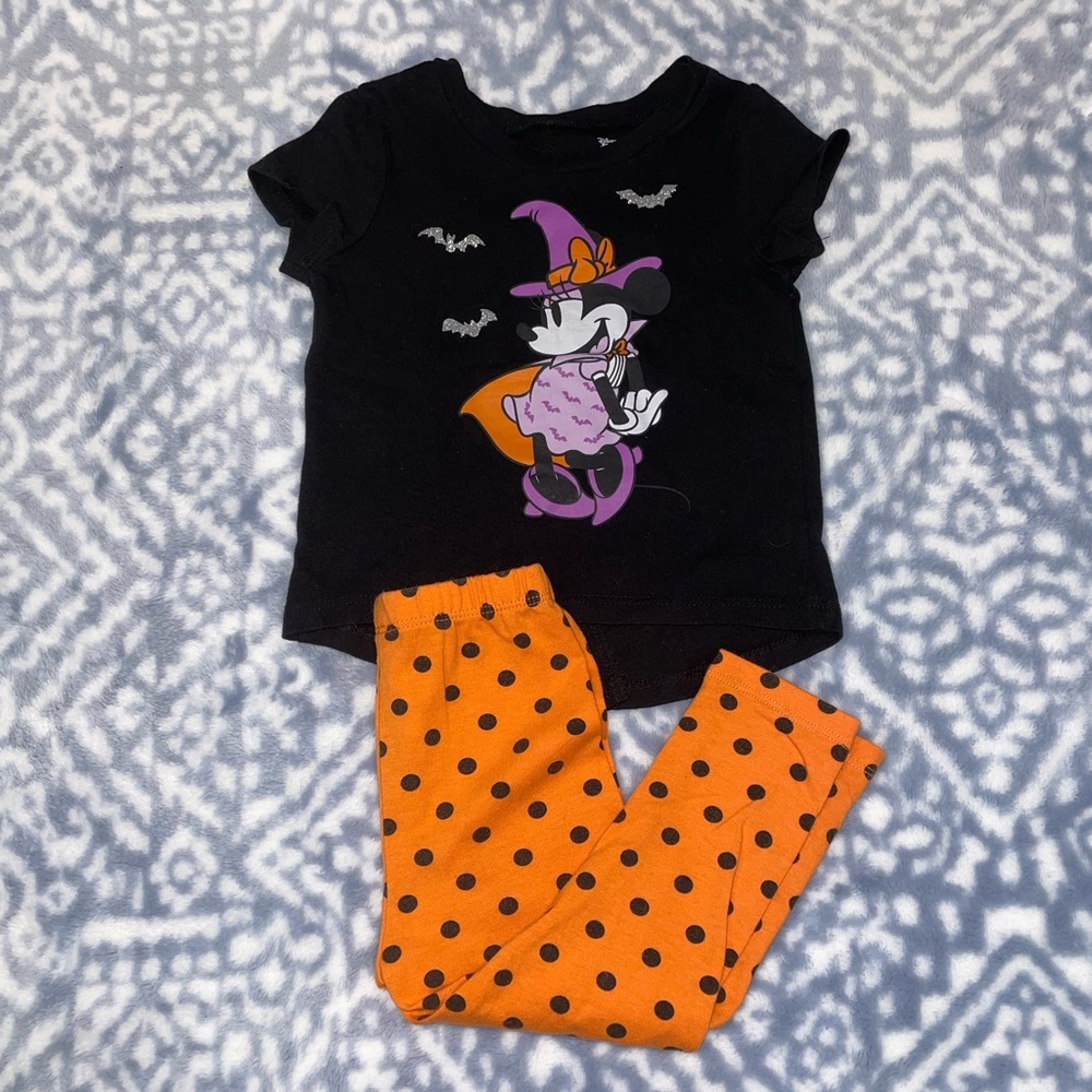 Disney Girls Minnie Mouse Halloween 2-Piece Set Size 2T
